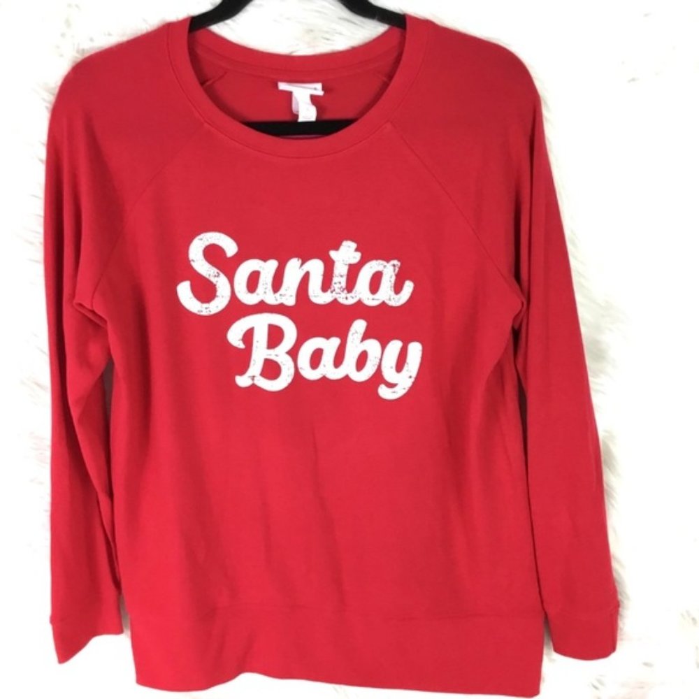 Santa Baby Long Sleeve Tee Isabel Maternity Size Small New Target brand